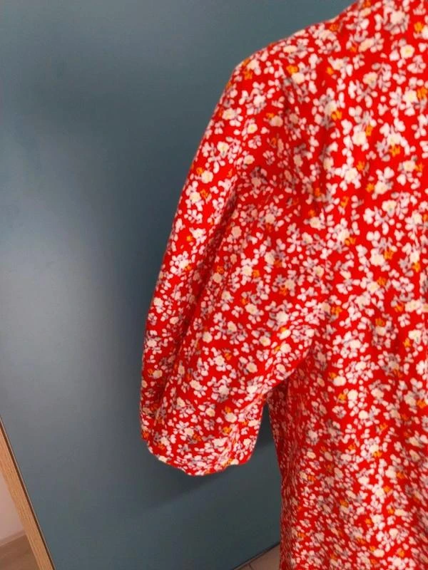 🌺 Robe fleurie artisanale en coton – Taille 46 Pièce unique 🌺 – photo 3